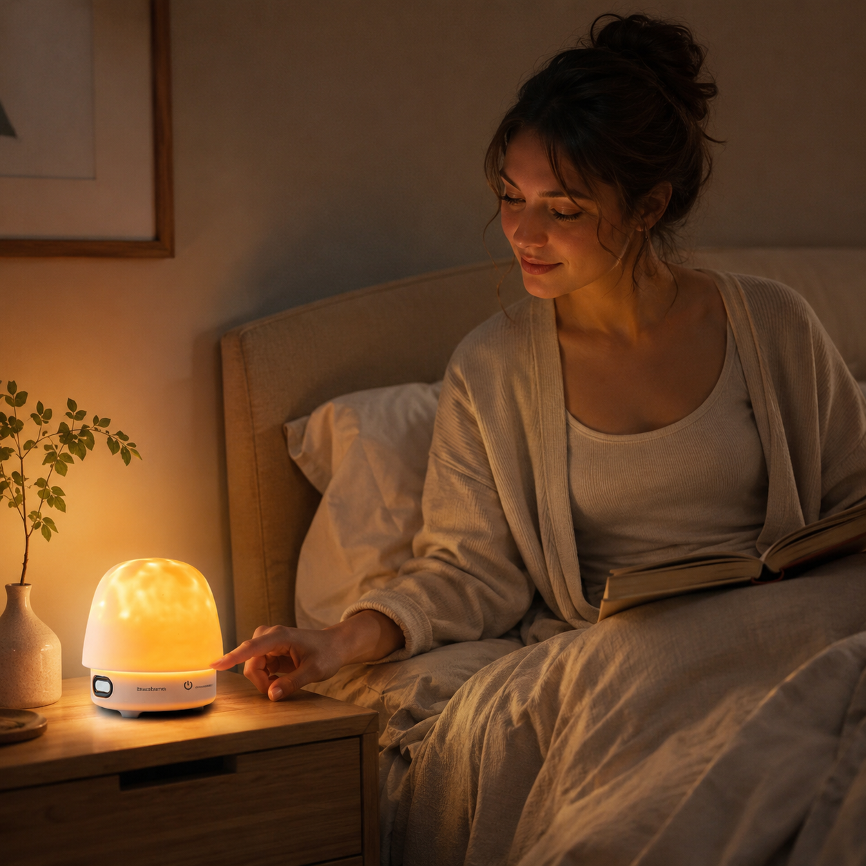 Haluna CalmWave™ — Ambient Night Light & White Noise Machine